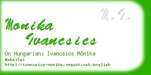 monika ivancsics business card